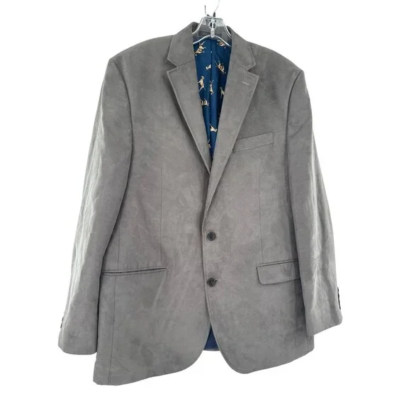 Lauren Ralph Lauren Gray Blazer‎ Sport Coat Two Button Jacket Lining Menswear