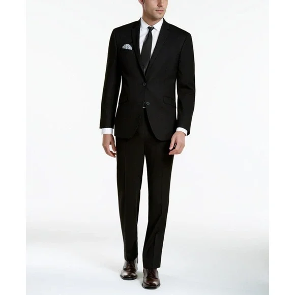 Kenneth Cole Reaction Sport Coat Mens 38S Black Techni-Cole Blazer Suit Jacket‎