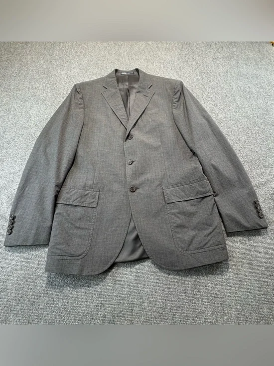 Polo Ralph Lauren Blue Label Blazer Mens 40R Fabr 100% Cotton 100% Rayon Lining