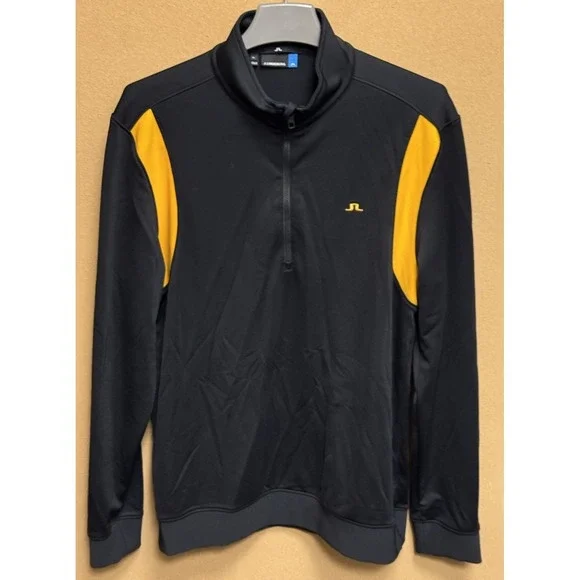 J. Lindberg‎ Mens Henry Mid Layer 1/4 Zip Jacket XL Golf Logo Outdoor Active EUC