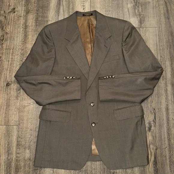 Vintage Evan Picone Blazer Mens 42R Cinnamon Jacket Sport Coat 90s Made In‎ USA
