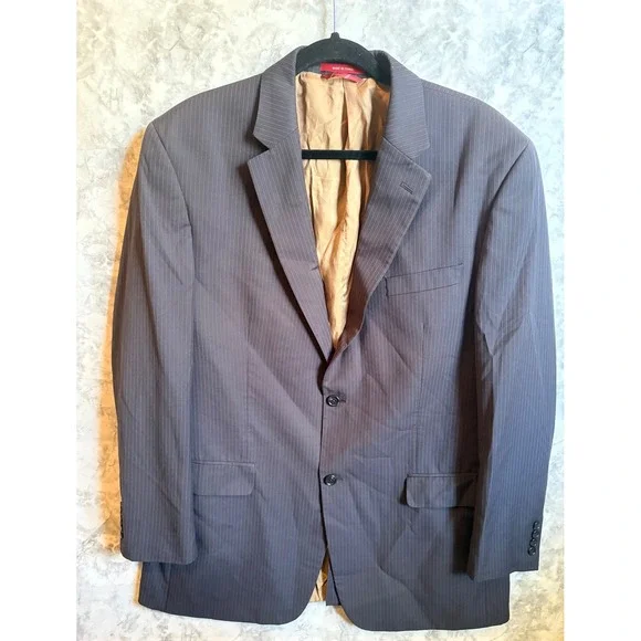 Michael Kors‎ Men's Grey Blue Pinstripe Sports Coat Suit Jacket 44