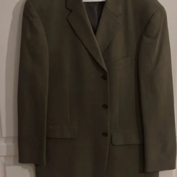 Alfani‎ Mens Blazer Size 44R Jacket Sport Coat Beige Tencel