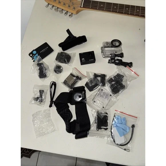 AKASO EK7000 Pro 4K Action Camera Touch Screen 131ft Waterproof Open Box Bundle
