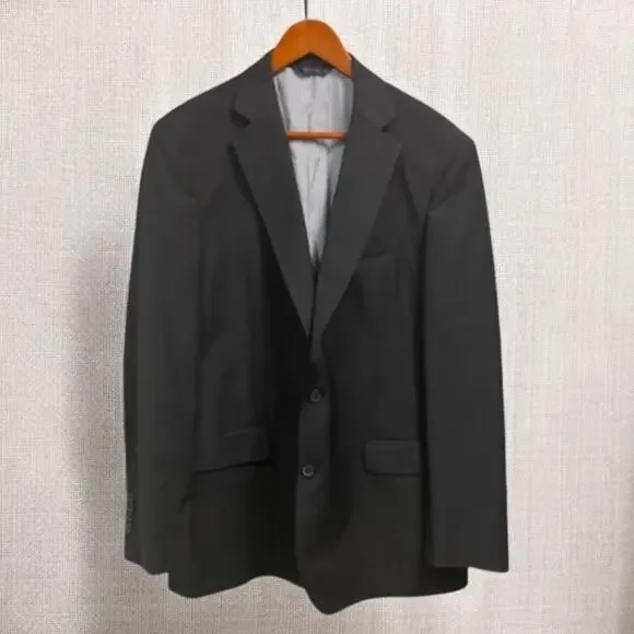 Brooks Brothers Explorer Blazer Jacket 44L‎ Black Madison Fit Two Button Wool