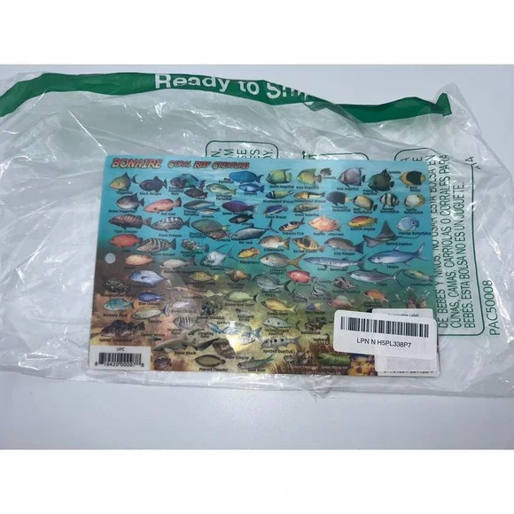 Franko Maps Bonaire Dive Guide & Fish ID Card‎ Waterproof Laminated Map