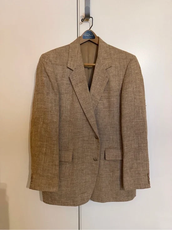 Haggar Brown Textured Sport Coat - Two-Button Blazer