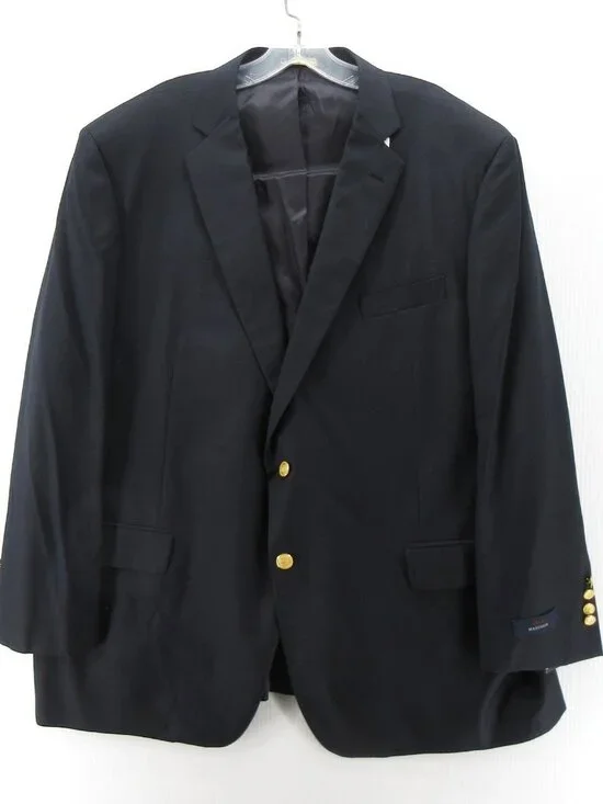 Brooks Brothers Sport Coat 52 Navy Madison Saxxon Blazer Wool USA NEW