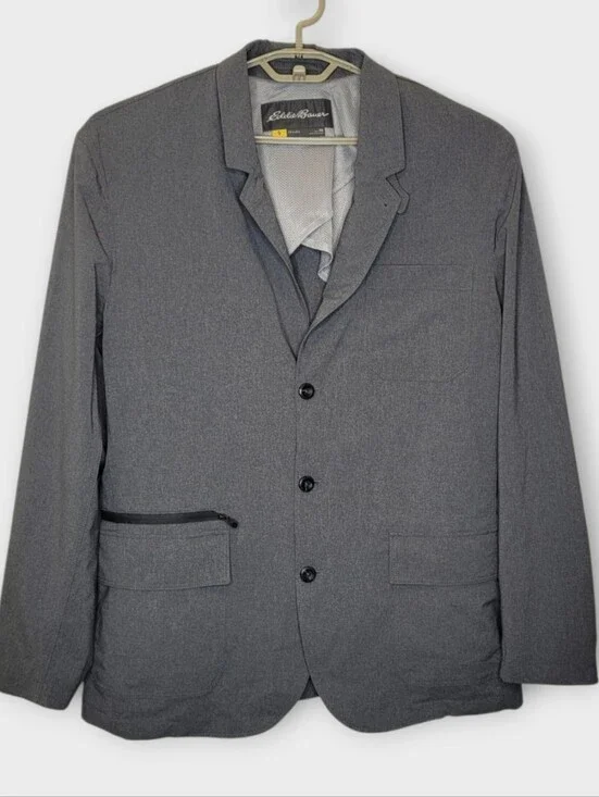 Eddie Bauer Travex Travel Blazer Jacket 48 Gray
