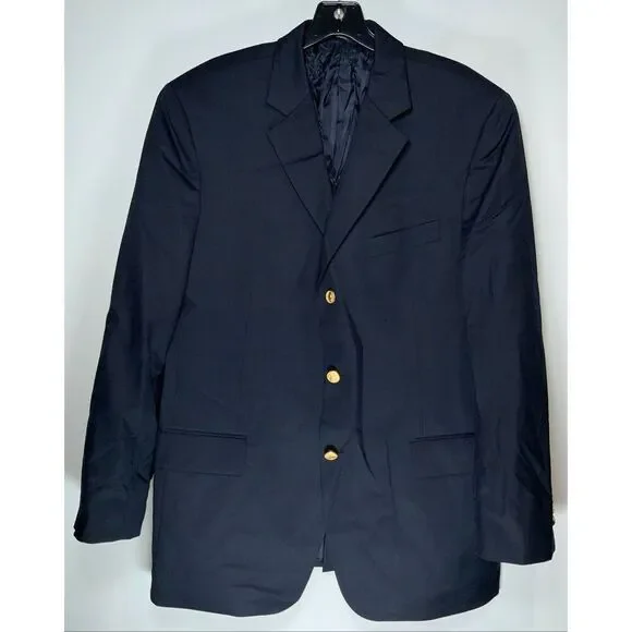 Brooks Brothers 346 Navy Blue Wool Blazer Madison Fit size 41R