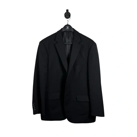 Pronto Uomo Platinum Men’s Classic Wool Blazer in Black Size 42R