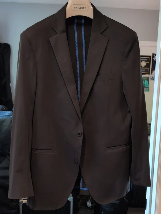 Twillory Men's Black Performance Blazer 38R