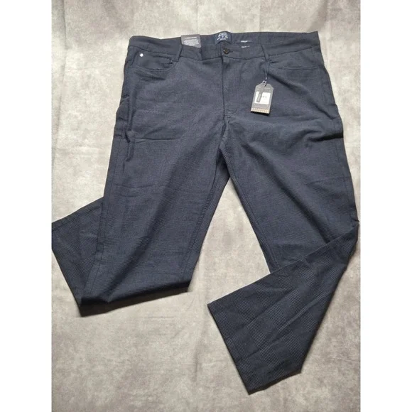 Ben Sherman Mens Blue Black Slim-Fit Pants Size 42W 30L NWT Classic Preppy