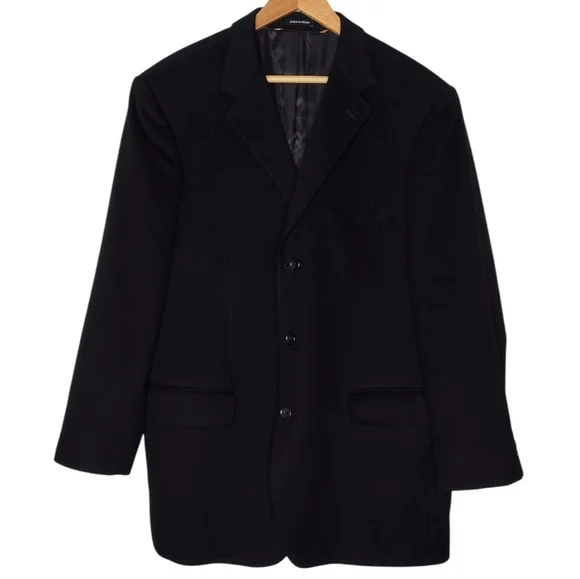 J. Crew Season Holiday 100% Cashmere Black Sport Coats Blazer Jacket Sz 46R