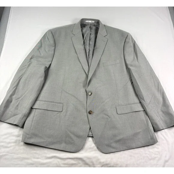 Lauren Ralph Lauren Suit Jacket Mens Size 52R Gray Structured Coat