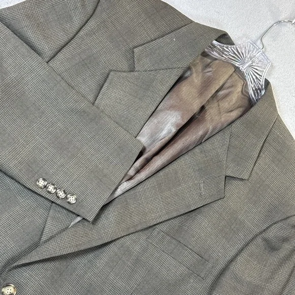 Austin Reed Mens Pure Virgin Wool Glen Plaid Blazer Sport Coat VTG Union Made