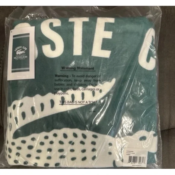 New Lacoste HomeLacoste Croc Cotton Beach Towel, 36