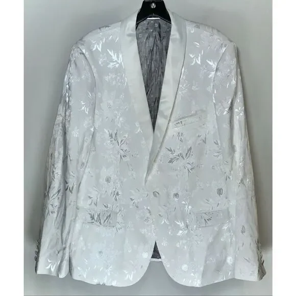 Paisley & Gray metallic floral jacquard tuxedo jacket size 44R