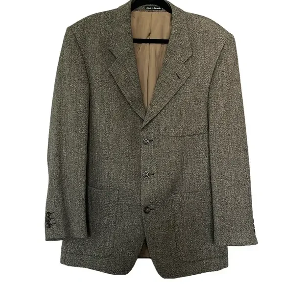 Vintage Yves Saint Laurent Wool Sport Coat Blazer Classic Designer Menswear