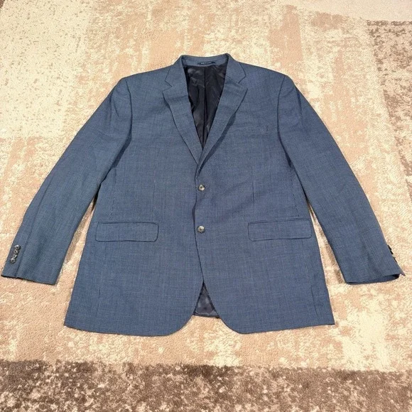 Loro Piana Wool Blazer Mens 46L Blue Sport Coat Cremieux Wool Jacket Business