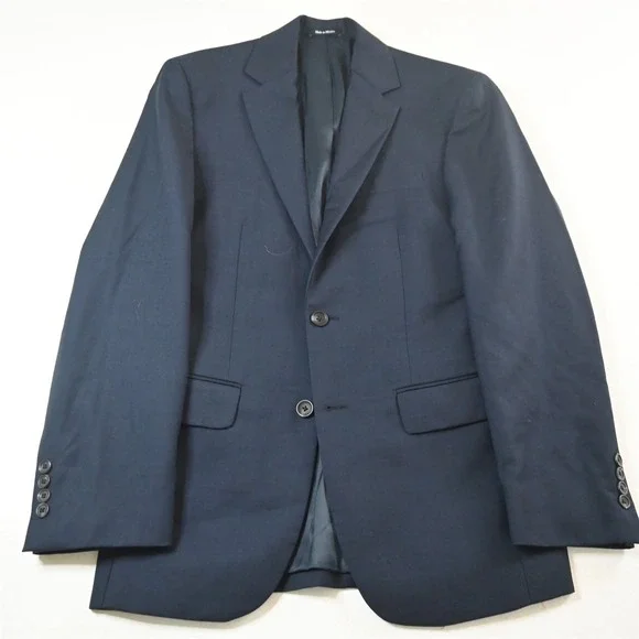 Pronto Uomo‎ 36R Blue 100% Wool Mens Blazer Suit Jacket Sport Coat