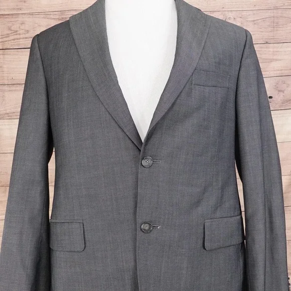 Jack Victor Suit Jacket Mens 40S Short Gray Wool Shawl Lapel 2 Button Canada