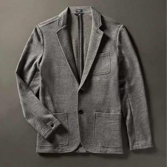 Faherty Inlet‎ Knit Blazer Grey Melange Medium New With Tags