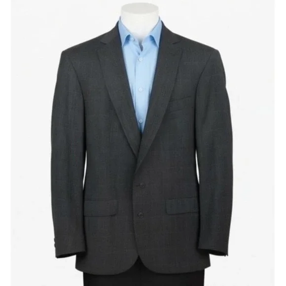 Christian Dior Monsieur Tweed Windowpane Plaid Two Button‎ Career Blazer Men 40R