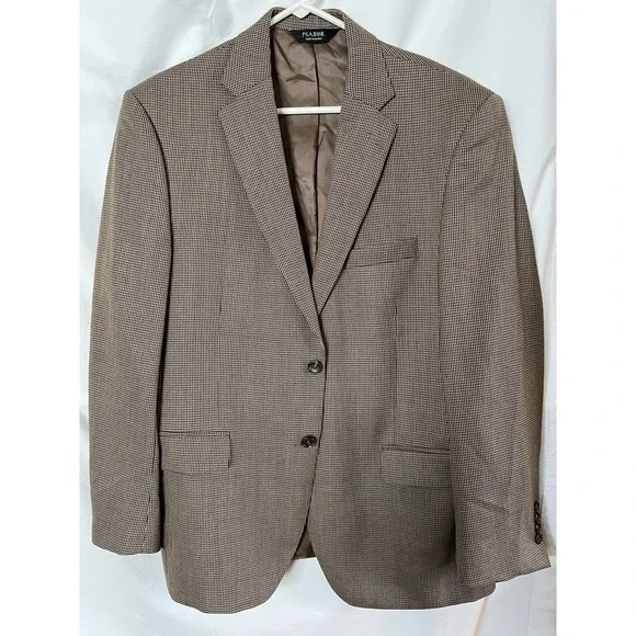 Jos A‎ Banks Brown and Tan Suit Jacket/ Sport Coat Men's Reg 42