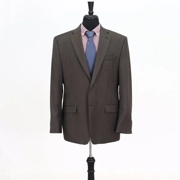 Ralph Lauren 44R Brown Solid 2-Button Sport Coat Blazer Jacket G710