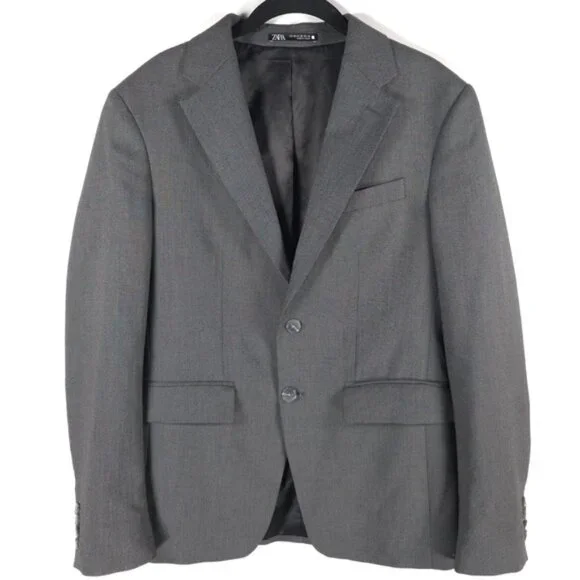 ZARA 2 Button Blazer‎ Double Vent MADE IN TUNISIA 🇹🇳 3467/620/801 Size 36
