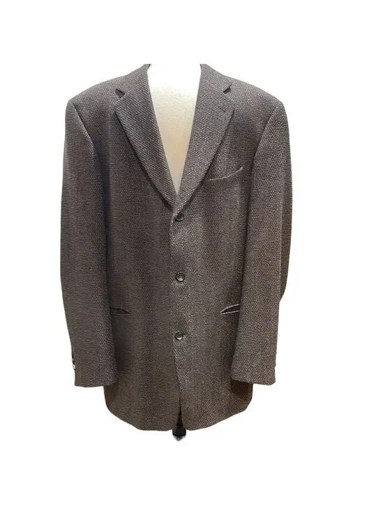 Hugo Boss Einstein Wool Cashmere Brown Tweed Blazer SZ  44L