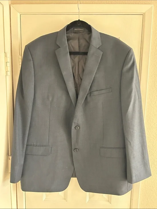 Joseph Abboud 48R Charcoal Gray 100% Wool Sport Coat Blazer Two Button