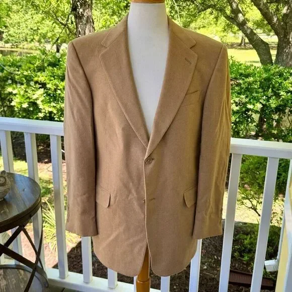Hickey Freeman Tan Camel Hair 2 Button Blazer. 40 Regular.
