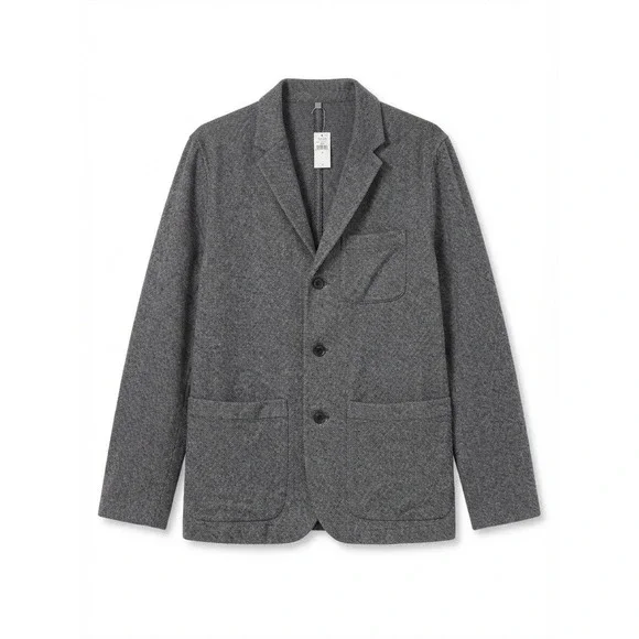 Gap Mens Wool Blend Blazer M Preppy Sweater Dressy Gray New