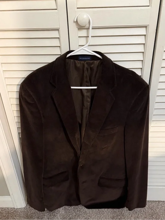 Stafford Dark Brown Corduroy Sport Coat