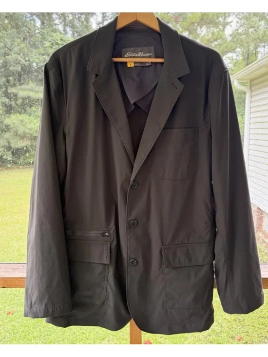 Eddie Bauer Travex Jacket Mens 44 Ultimate Voyager Travel Blazer Coat Outdoor