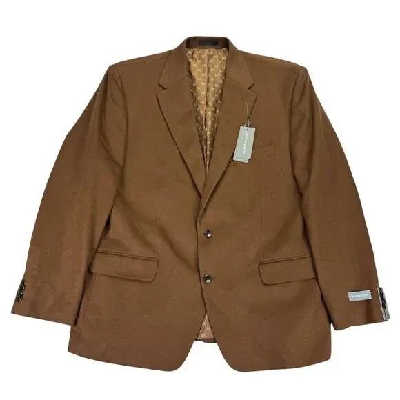 Michael Kors Mens Kipp Wool Cashmere Luxury Classic Fit Sport Coat Vicuna 48R