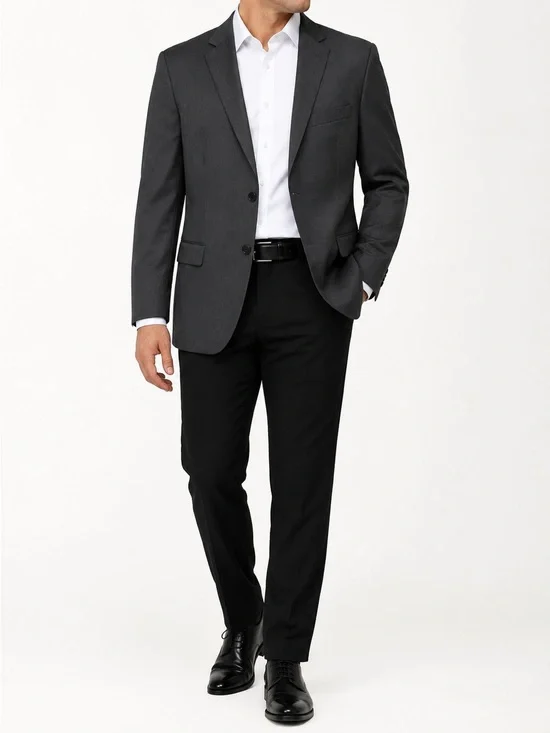 Cardinali Charcoal Gray Sport Coat Blazer Men’s 46S 2 Button Classic Fit