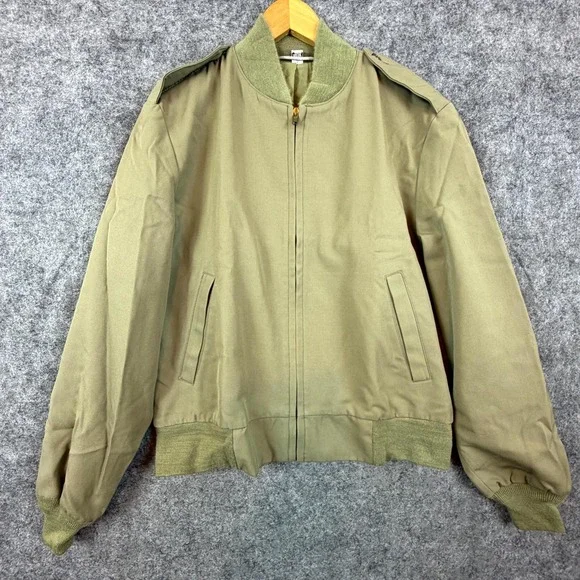 Vintage Blauer USMC Pewter 2246 Bomber Military Jacket Mens 40R Green Full Zip