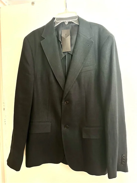 Club Monaco Men’s Summer Linen Blazer in Navy