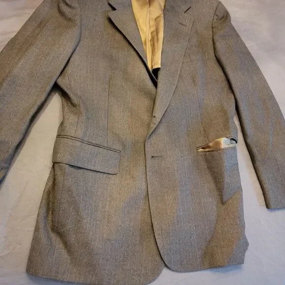 Men's Grey and Cream Tailored-jackets