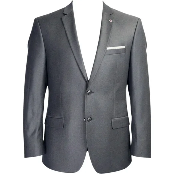 Zara Mens Textured Suit Jacket Blazer Sport Coat 44 Regular US  Charcoal