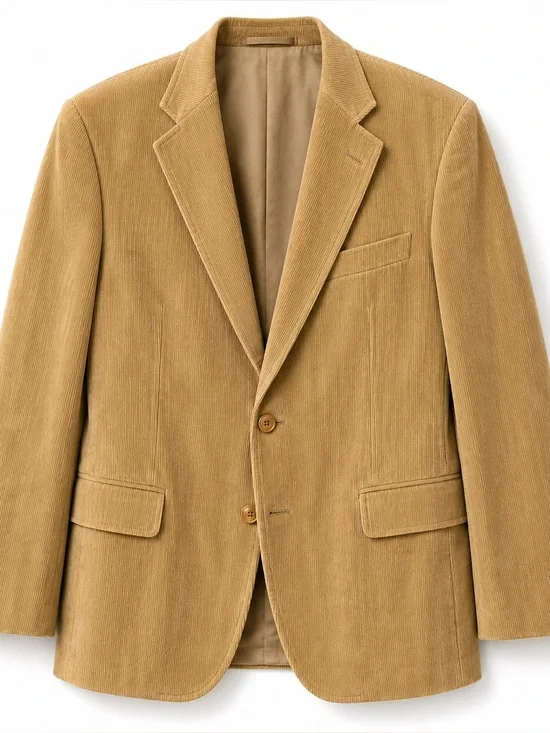 Vintage John Peel Tan Corduroy Sport Coat Blazer 44L Men’s Classic Preppy