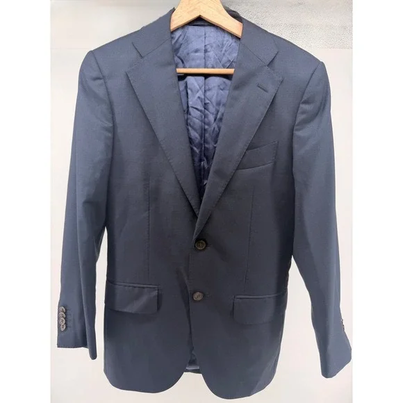 SUITSUPPLY Lazio Slim Fit Wool Blazer‎ Blue 2 Button 34R Vitale Barberis 0782