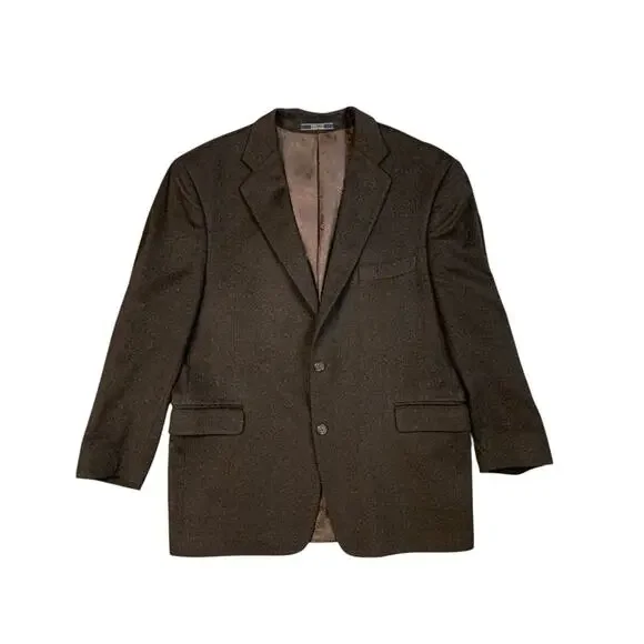 Arnold Brant Blazer Mens 44 Dark Brown Colombo Cashmere and Mink Paisley Jacket
