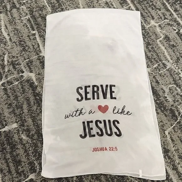 Serve With A Heart Like Jesus Joshua 22:5 Scarf