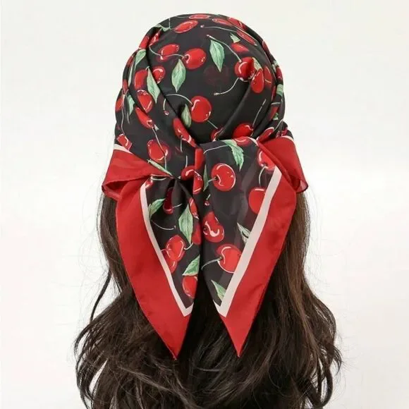 Cherry Print scarf N875