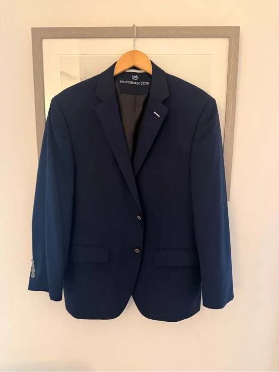 Southern Tide Men's Navy Two-Button Blazer