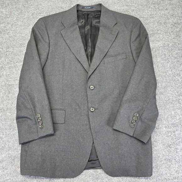 Ralph Lauren Polo University Club Blazer Jacket 100% Wool Gray‎ 42 S